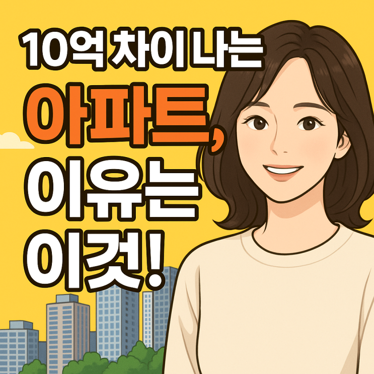  10억 차이 나는 아파트, 이유는 이것!