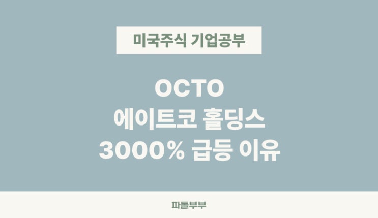  해외 미국주식 에이트코 홀딩스 옥토 OCTO 기본 정보 기업 분석 주가 급등주 폭등 이유