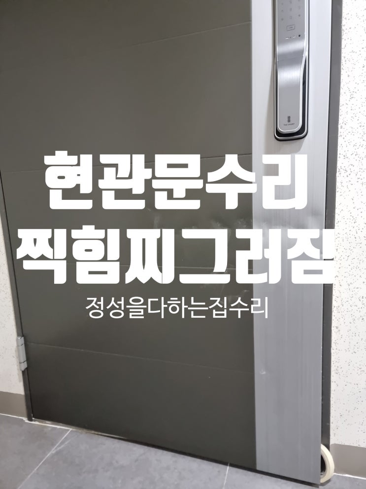  현관문 수리 찍힘 찌그러짐 완벽 복원 도색 필름까지