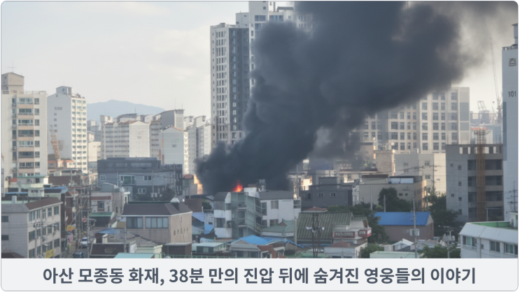  아산 모종동 화재, 38분 만의 진압 뒤에 숨겨진 영웅들의 이야기
