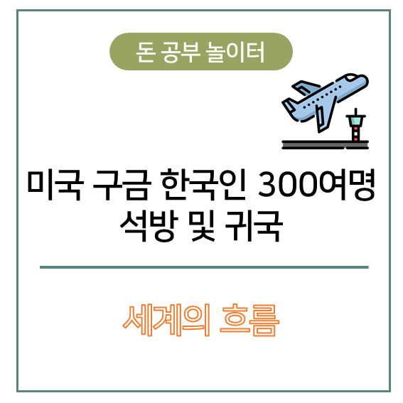 <b>미국 구금 한국인</b> 300여명 <b>석방</b> 및 귀국 소식