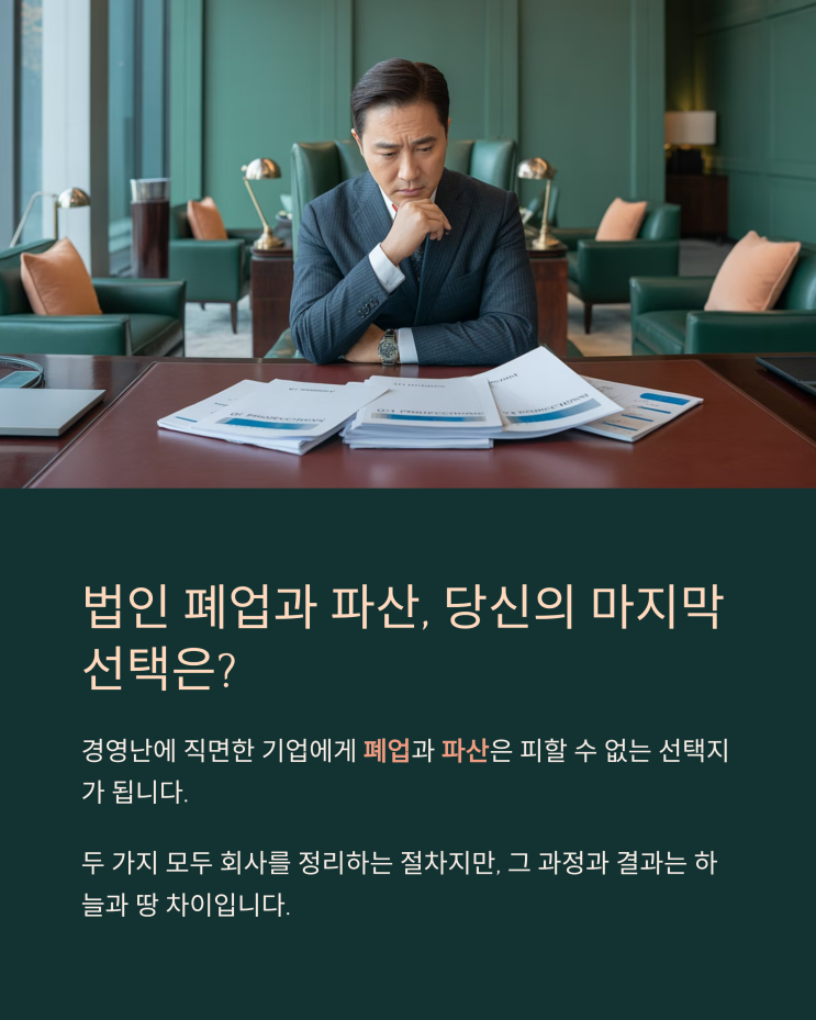  법인파산과 폐업, 당신의 마지막 선택은?
