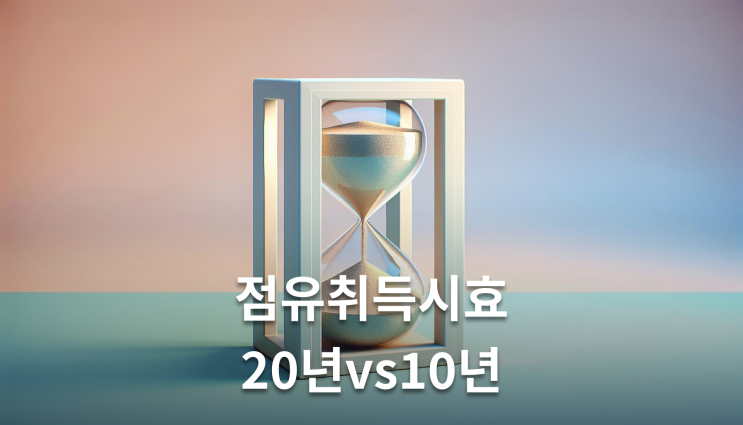  점유취득시효 성립요건 20년과 10년 차이점