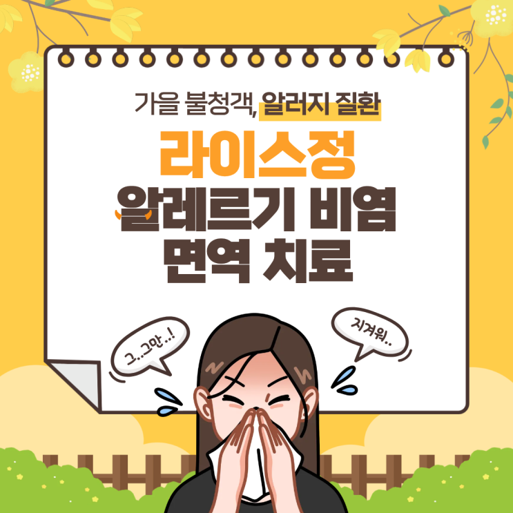  알레르기 비염 치료제 라이스정 소개 송도면역치료 송도알레르기 송도집먼지알레르기