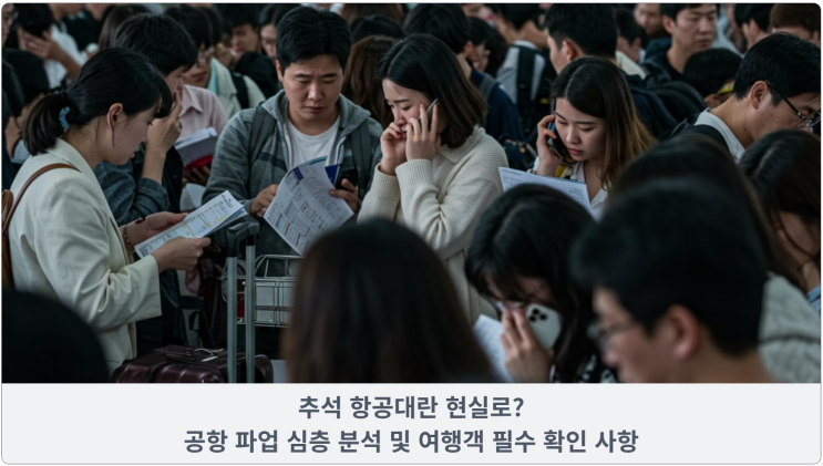  추석 항공대란 현실로? 공항 파업 심층 분석 및 여행객 필수 확인 사항