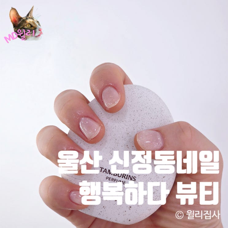  울산 신정동네일 행복하다 뷰티 심플하고 세련된 데일리 네일아트