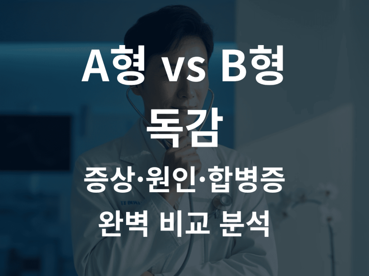  A형 vs B형 독감: 증상·원인·합병증 완벽 비교 분석