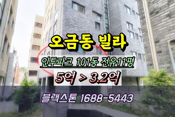  오금동신축빌라 경매 인투파크 101동 3억대 [10/13진행]