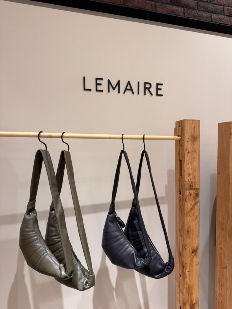  [LEMAIRE] 르메르 포춘백 미니 다크초코 소가죽 후기, 오사카 한큐백화점 구매