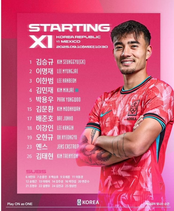 (축구국가대표 <b>멕시코전 선발</b>, 경기 시간, 중계 방송 <b>홍명보호</b>... 