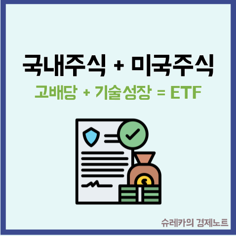  미국 기술 성장주 국내 고배당주하나의 ETF로 월배당 받기