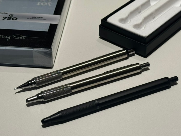  [내돈내산] Zebra Pen 프리미엄 필기 선물 세트 3종 - 아마존 직구후기, G-750 젤펜,  F-701 볼펜, M-701샤프 세트! 프리미엄 볼펜&샤프 선물세트, 그립감