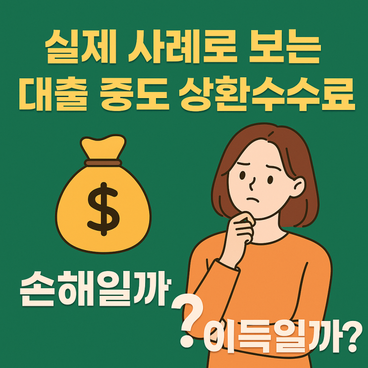  실제 사례로 보는 대출 중도 상환수수료 손해일까? 이득일까?