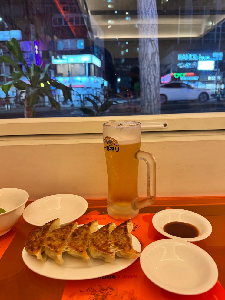  혼술 하기 좋은 내 돈 내산 가성비 술집 미스터교자 부산대연점