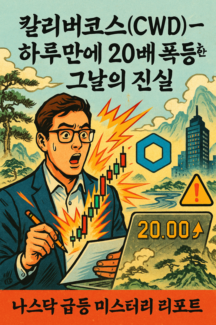  캘리버코스 주가 (CWD 주식) 또 2000% 폭등락 이유?