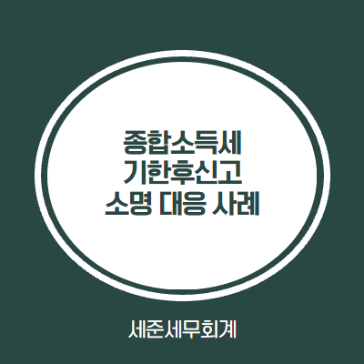  [25년도 업무사례]종합소득세 기한후신고 소명대응건