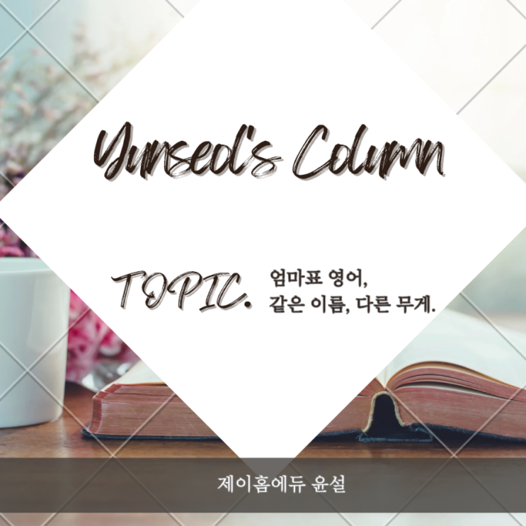  엄마표 영어, 같은 이름 다른 무게 윤설 영어