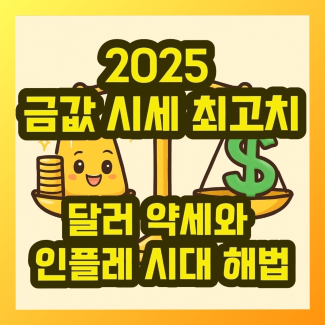  2025 금값 시세 최고치, 달러 약세와 인플레 시대 해법