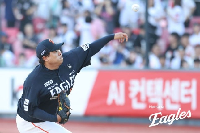 한화이글스 <b>류현진 6이닝 무실점</b> 시즌 8승! 롯데 자이언츠... 