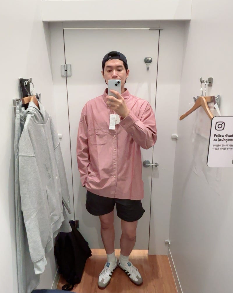 유니클로 25FW JW앤더슨 옥스포드 오버사이즈 셔츠 JWA셔츠 사이즈 컬러 리뷰
