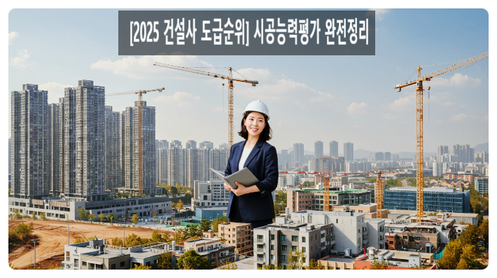  [2025 건설사 도급순위] 시공능력평가 완전정리｜아파트 분양 신뢰도와 미래가치 핵심 지표