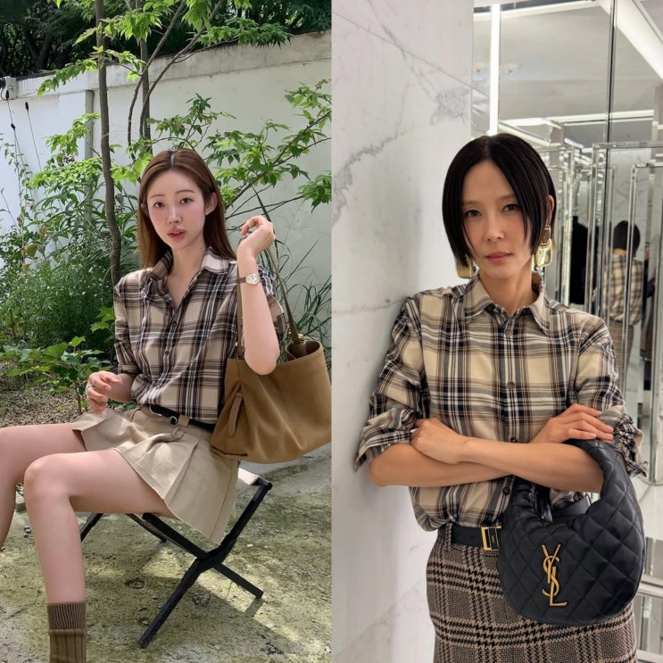  김나영, 차정원 가을 코디룩의 정석템인 체크셔츠 어디꺼?