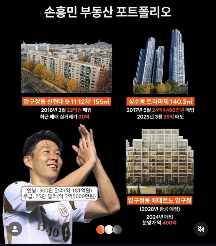  손흥민 부동산 포트폴리오