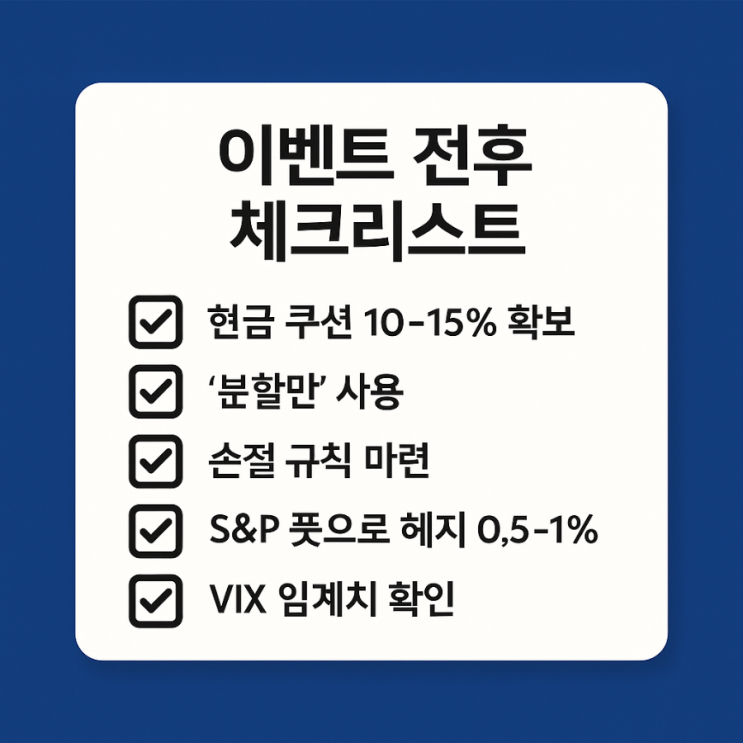  9/11 CPI·9/18 FOMC 체크리스트