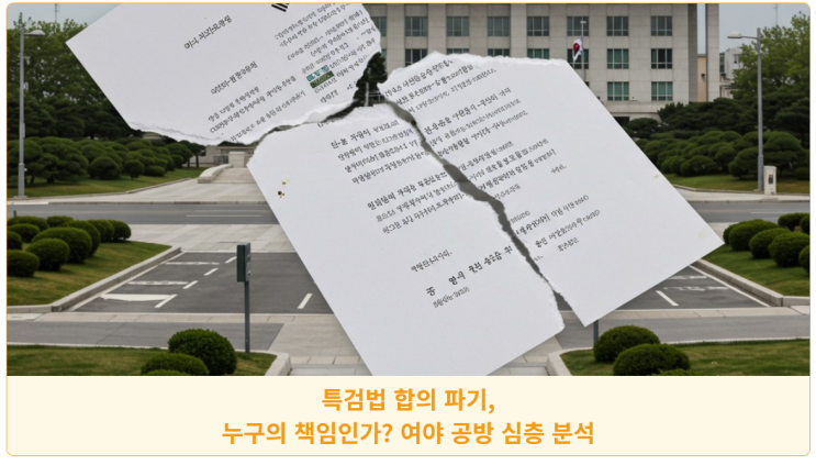 <b>특검법</b> 합의 <b>파기</b>, 누구의 책임인가? 여야 공방 심층 분석