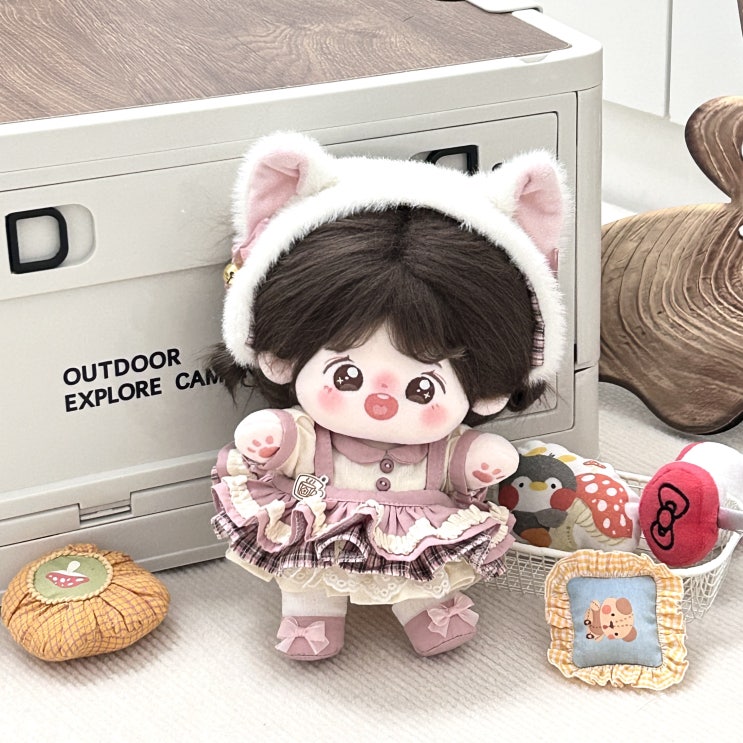  20cm 복숭아 야옹 세트 인형옷 아이돌인형옷