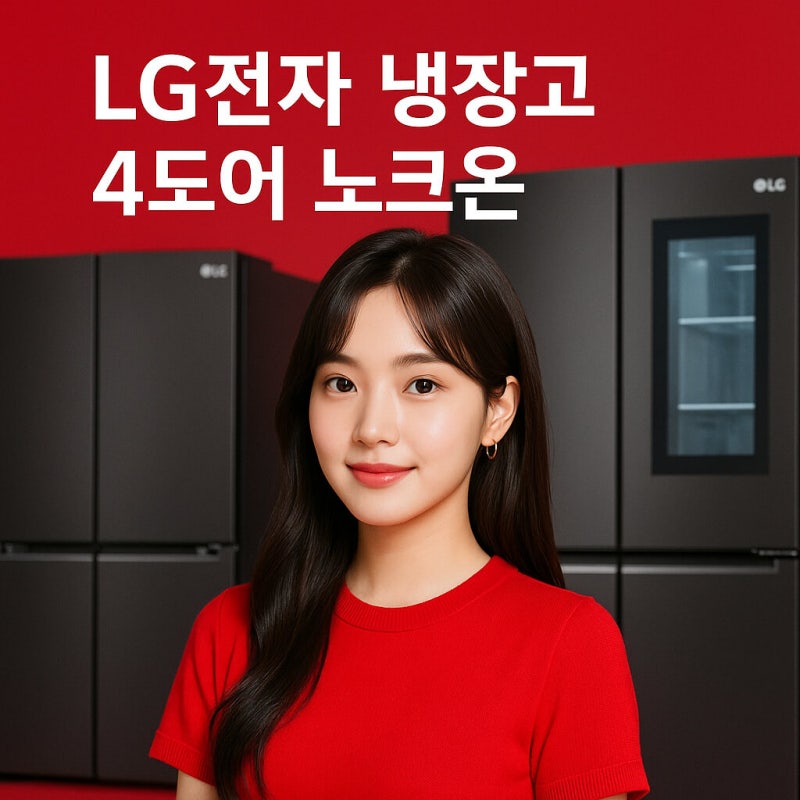 lg전자 냉장고 4도어 노크온