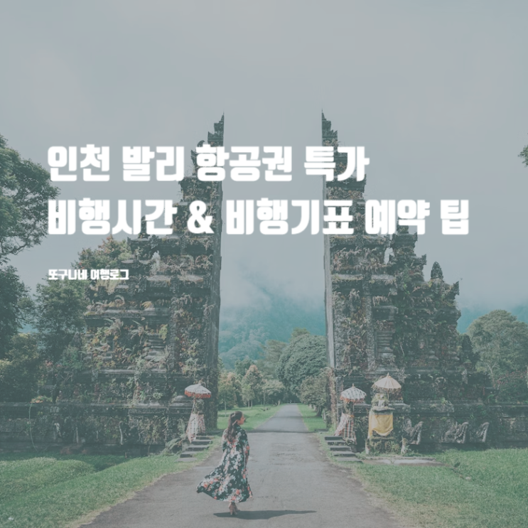  발리 항공권 특가 : 인천 발리 직항 비행기 비행시간 비행기표 최저가 예약 팁