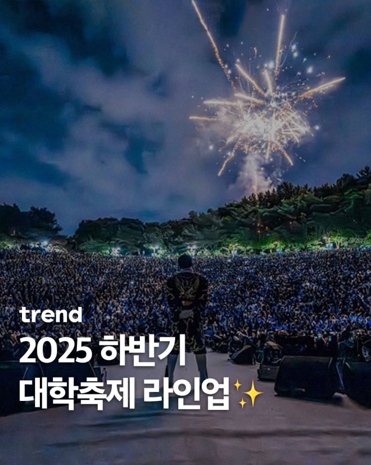  2025 하반기 대학축제 라인업 총정리