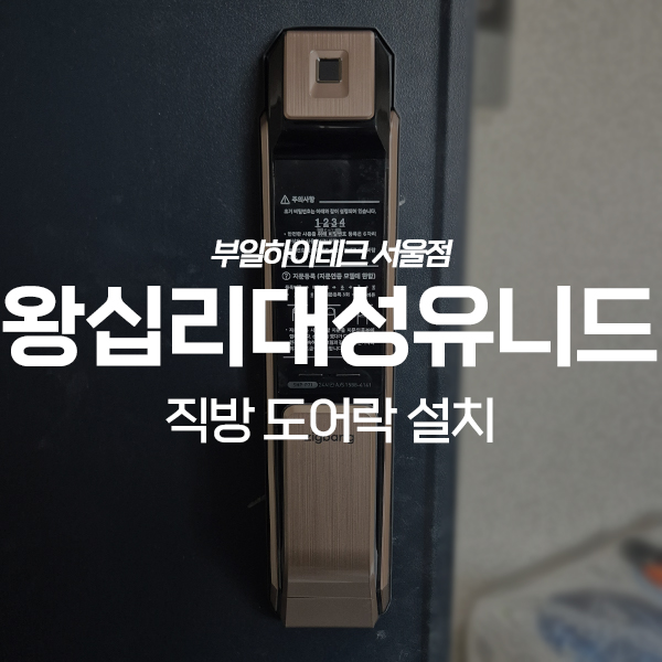  성동구 마장동 왕십리대성유니드아파트 직방 도어락 교체 설치