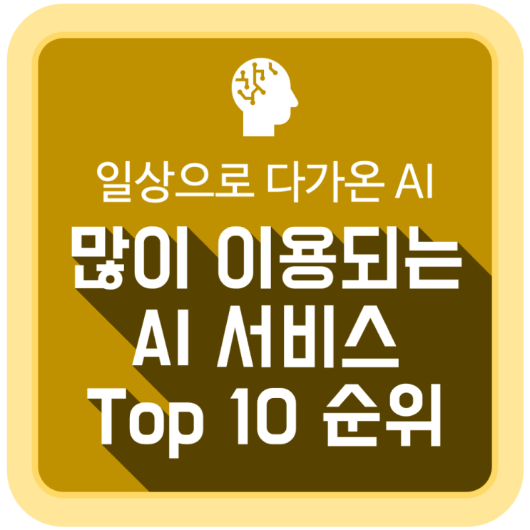  많이 사용되는 AI 서비스 Top10 순위 - 일상으로 다가온 AI