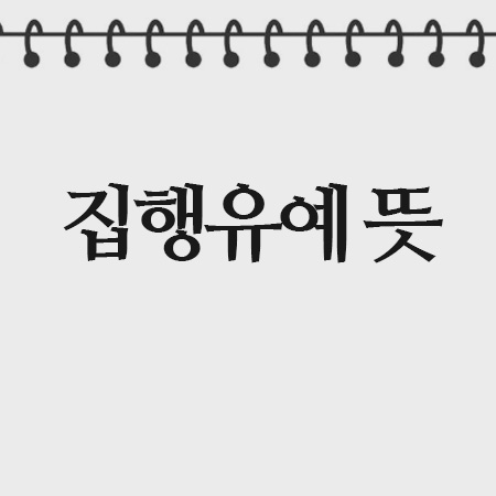  집행유예 뜻 정리