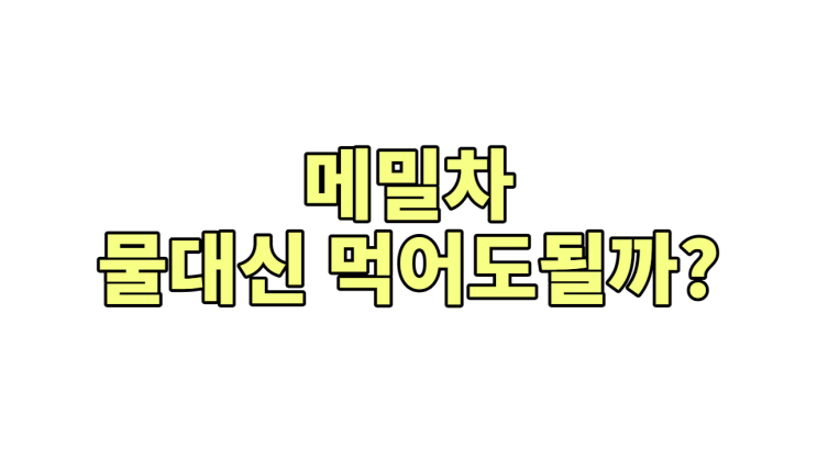  메밀차, 물 대신 마시면 안 되는 이유 (혈관 건강엔 최고!)