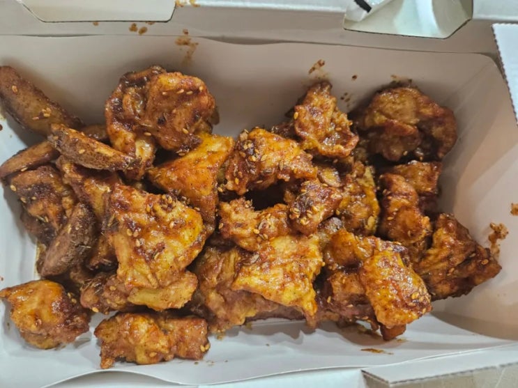  [내돈내산] 60계치킨 신제품 순살쯔란치킨 시식후기!!
