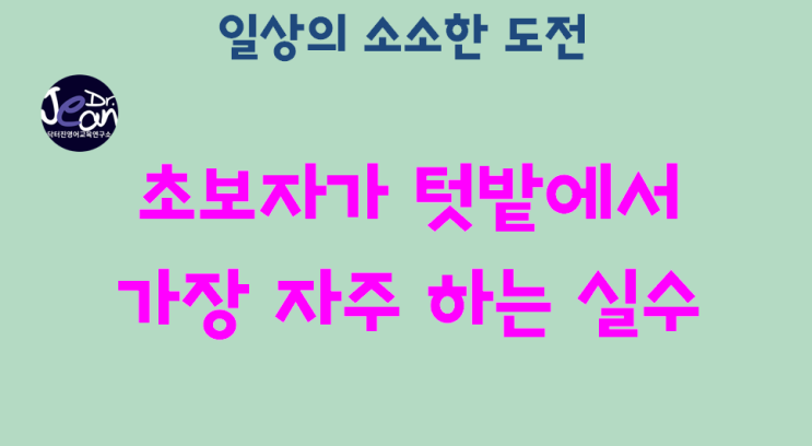  초보자들이 텃밭에서 가장 자주 하는 실수