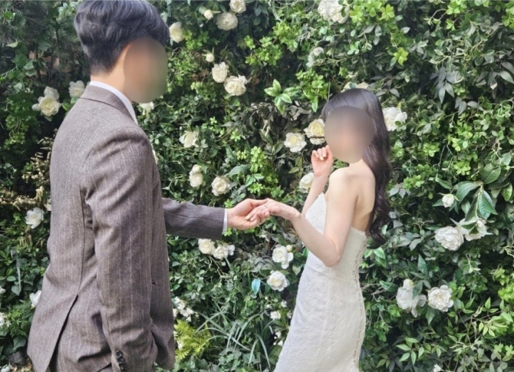  메종클로이 웨딩촬영 당일 드레스 후기- 패턴 슬림드레스 (추가금X)