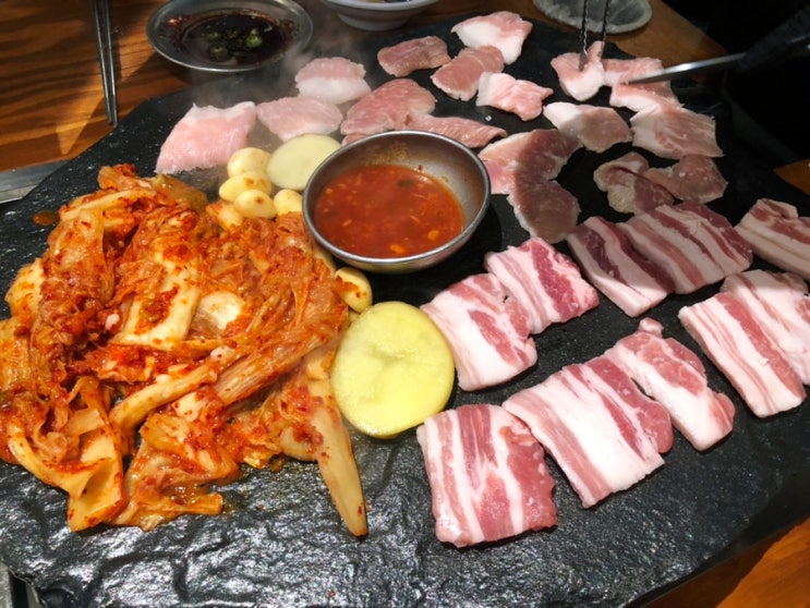  석암생소금구이 송도 맛집 모둠구이 짜파게티 볶음밥 내돈내산