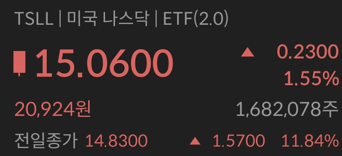  TSLL 13%의 주가 상승 이유, CPI 발표와 기술적 요인