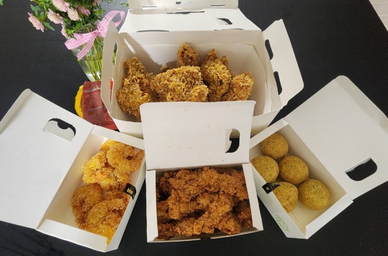 bhc신상 콰삭킹콤보 콰삭슈림프 카이막치즈볼