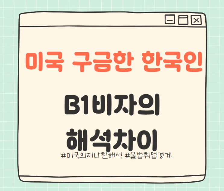 <b>미국</b>이 <b>구금</b>한 <b>한국인</b> B1비자의 해석차이