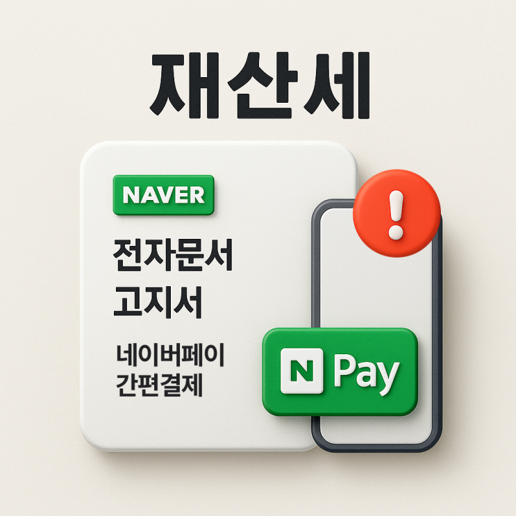  재산세 부과기준·과세표준 계산, 네이버 전자문서 고지서·네이버페이 간편결제 납부 방법 후기