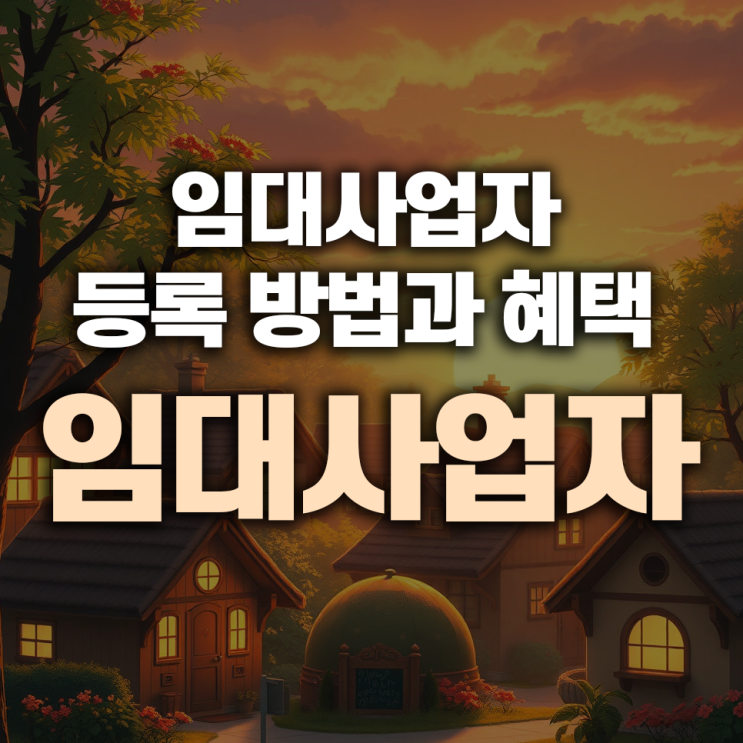  임대사업자 등록 방법과 혜택
