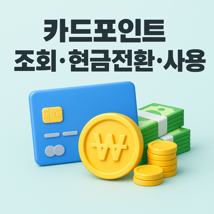  소멸되기 전 카드포인트 조회·현금전환·사용 방법, KB·신한·삼성·현대