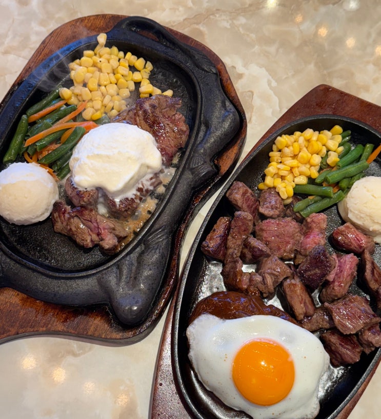  오키나와 맛집 아메리칸 빌리지 88스테이크 아이와 함께!