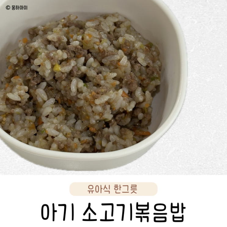  한그릇 유아식 아기 소고기야채볶음밥 만들기