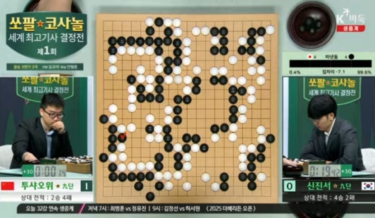 <b>신진서</b> 9단 <b>쏘팔코사놀</b> 세계최고기사결정전 오늘 최종 3국